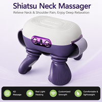 Masseur de cou et d'épaules sans fil Eveekon 4D, massage profond des tissus par des mains bioniques, masseur de dos électrique portable à pétrissage Shiatsu