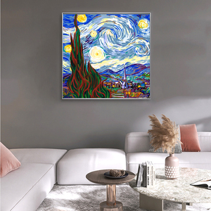 Kit <span class=keywords><strong>di</strong></span> Pittura Digitale Fai-da-Te per Decorazione Soggiorno, Riproduzione della Notte Stellata <span class=keywords><strong>di</strong></span> <span class=keywords><strong>Van</strong></span> <span class=keywords><strong>Gogh</strong></span>, Acquerello Digitale - Product Image 3