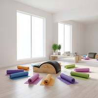 MJD Équipement de Pilates Professionnel de Haute Qualité, Correcteur de Posture de la Colonne Vertébrale Portable et Réglable, Yoga et Fitness, Musculation, en Chêne