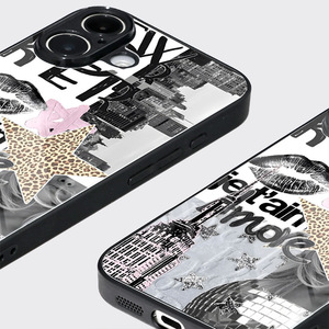 Coque de téléphone portable en verre PC TPU avec impression léopard et étoiles <span class=keywords><strong>sexy</strong></span> pour iPhone 7 8 <span class=keywords><strong>X</strong></span> Xr XS 11 12 13 14 15 16 17 Pro Max - Product Image 2