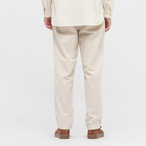 Pantalones Casuales Ligeros Personalizados, de Pierna Recta, Mezcla de Algodón y Lino, Relajados, para Hombre - Product Image 3