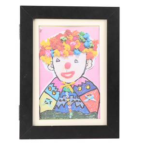 Cadre d'affichage pour œuvres d'art d'enfants en bois noir à ouverture frontale, format A4, support <span class=keywords><strong>de</strong></span> <span class=keywords><strong>dessin</strong></span> interchangeable pour enfants - Product Image 1