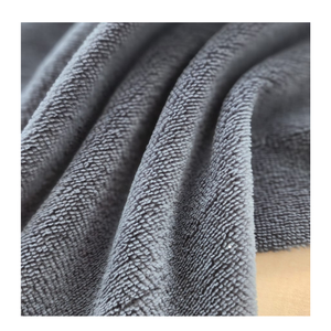 Premium 300gsm Double Touch Triga <b>Knitted</b> Terry Towel Fabric 50/50 Cotton Poly 155cm for Bathrobes Towels - Product Image 1