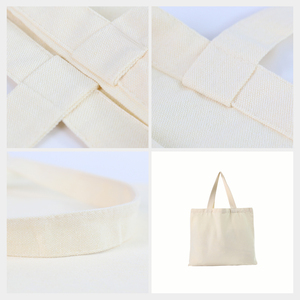 Sac fourre-tout en toile de coton polyester calicot extra épais de 24 oz avec impression personnalisée écologique, poche intérieure et poignée bicolore - Product Image 2