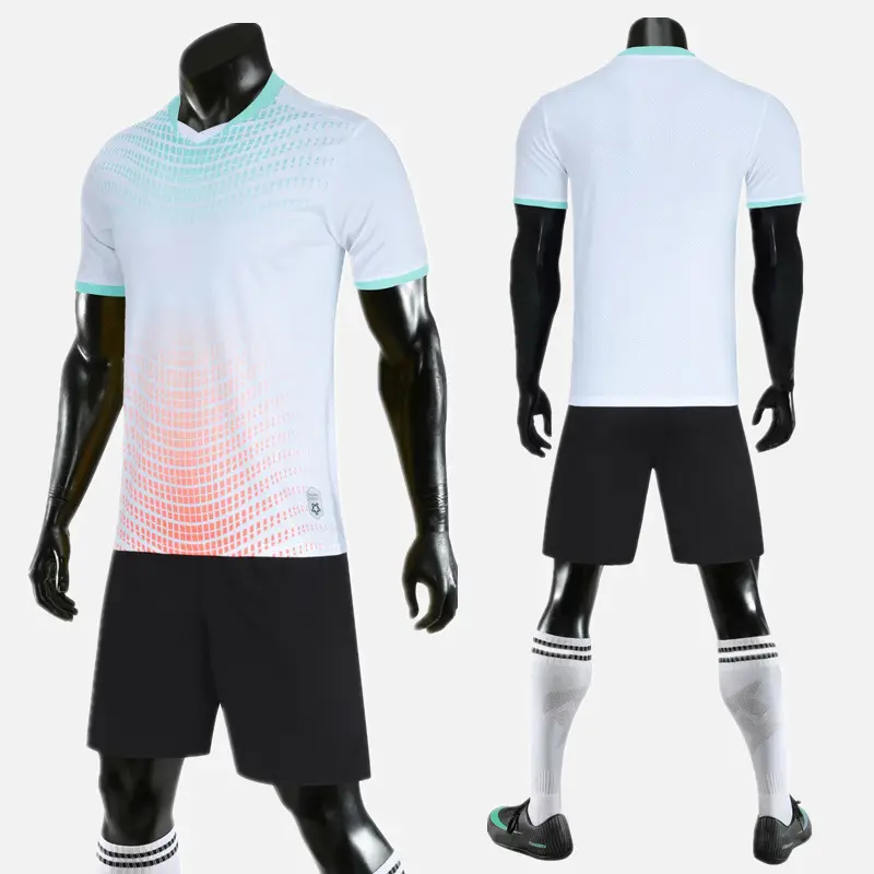 Camisa de futebol tailandesa de qualidade, uniforme de futebol masculino, camisa personalizada de 2024, roupa de futebol para equipe