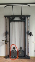 DINUO Appareil de musculation multifonctionnel sur pied avec double pile de poids, barre de traction, poulie à câble réglable, charge maximale 300 kg, pour salle de sport à domicile