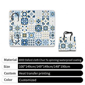 2025 New Arrival Outdoor Mat Waterproof Oxford Cloth Tote Bag Foldable <b>Picnic</b> <b>Blanket</b> With Zipper - Product Image 2
