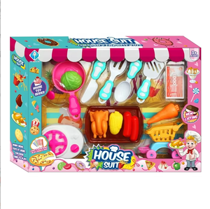 Grand Set de Cuisine Éducatif Réaliste pour Enfants, Jeu de Cuisson en Plastique, <span class=keywords><strong>Dinette</strong></span> sur Chariot, Jouet pour Filles - Product Image 4