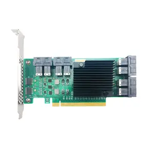 ANU28PE16 PCIe 3,0x8 8-портовый 8x SFF-8643 NVMe U.2 SSD на PCIe адаптер карты с чипом PLX8748, без необходимости бифуркации PCIe