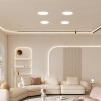Plafonnier LED moderne sans cadre 18W 24W à haute luminosité, montage en surface, lampe intérieure mince et ronde pour salon, bureau et maison