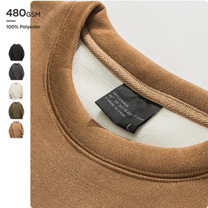 เสื้อสเวตเชิ้ตคอวีโอเวอร์ไซส์ถักนิตติ้งจากผ้าฝ้ายรักษ์โลกสำหรับผู้ชาย แขนยาว ปักลาย พร้อมปักโลโก้ตามสั่ง รุ่นใหม่ประจำปี 2025 - Product Image 2
