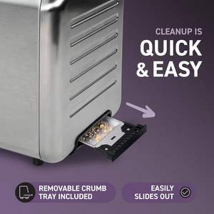 เครื่องปิ้งขนมปังอัจฉริยะแบบดิจิตอลหน้าจอสัมผัส 2 แผ่น สำหรับครัวเรือน ขายส่ง - Product Image 3