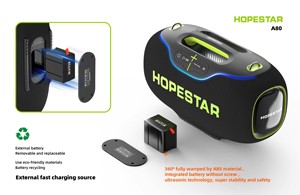 Hopestar A80プロスピーカー屋外ワイヤレスベースサブウーファーラウドポータブルオーディオプレーヤーマイク付きスピーカー - Product Image 4