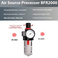 Filtre séparateur huile-eau BFR2000, processeur d'air BFC/BC, pompe à air comprimé en métal avec régulateur de pression