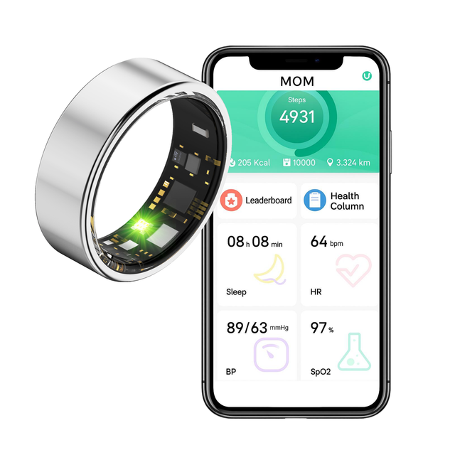 Eco-friendly Material Smart Rings for Men 2025 Health Tracker Data with App