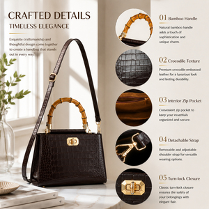Bolso Tote de Piel de Cocodrilo Genuina de Alta Calidad, Personalizado de Fábrica, de Lujo, con Asa de Hombro de Cuero PU, para Uso Diario - Product Image 3