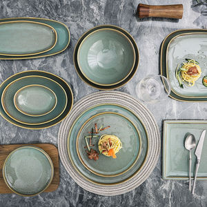 Life-Word – vaisselle <span class=keywords><strong>de</strong></span> luxe Royal Horeca, service à café occidental, service à dîner en grès émaillé vert réactif - Product Image 6