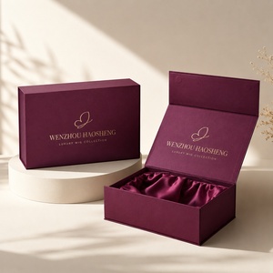 <span class=keywords><strong>Caja</strong></span> Rígida Magnética <span class=keywords><strong>de</strong></span> una Pieza Color Vino Tinto con Forro Interior <span class=keywords><strong>de</strong></span> Satén para Empaque <span class=keywords><strong>de</strong></span> Pelucas Premium y Accesorios <span class=keywords><strong>de</strong></span> Lujo - Product Image 2