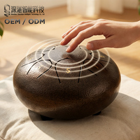 Wholesale Portable 6-inch 8-tone Hand Drum Musical Percussion Instruments Steel Tongue Drum with logo