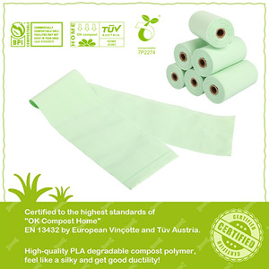 Sac à excréments 2021 biodégradables pour chiens, nouveau couleur, corbeille en maïs, déchet pour animaux domestiques, 100% - Product Image 5