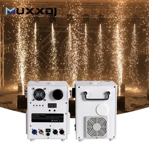Muxxdj mesin kembang api elektrik, mesin kembang api elektrik dalam ruangan luar ruangan 650W DMX untuk panggung pernikahan