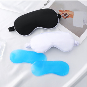 <span class=keywords><strong>Masque</strong></span> de sommeil en soie satinée <span class=keywords><strong>avec</strong></span> compresse froide/chaude personnalisée pour voyage, avion, hôtel, <span class=keywords><strong>avec</strong></span> poche à glace - Product Image 1