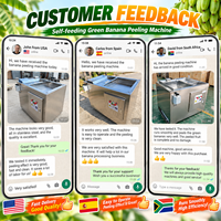 Automatische groene bananen schiller 500kg/u zelfvoedende roestvrijstalen machine voor de verwerking van diepvriesbananen