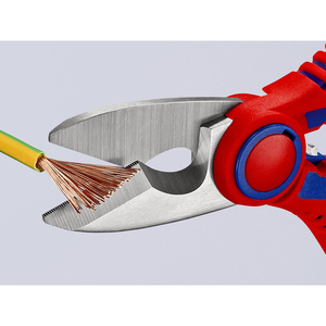 Tijeras de electricista Knipex, hojas rectas con punto de prensado, 160 mm - Product Image 2