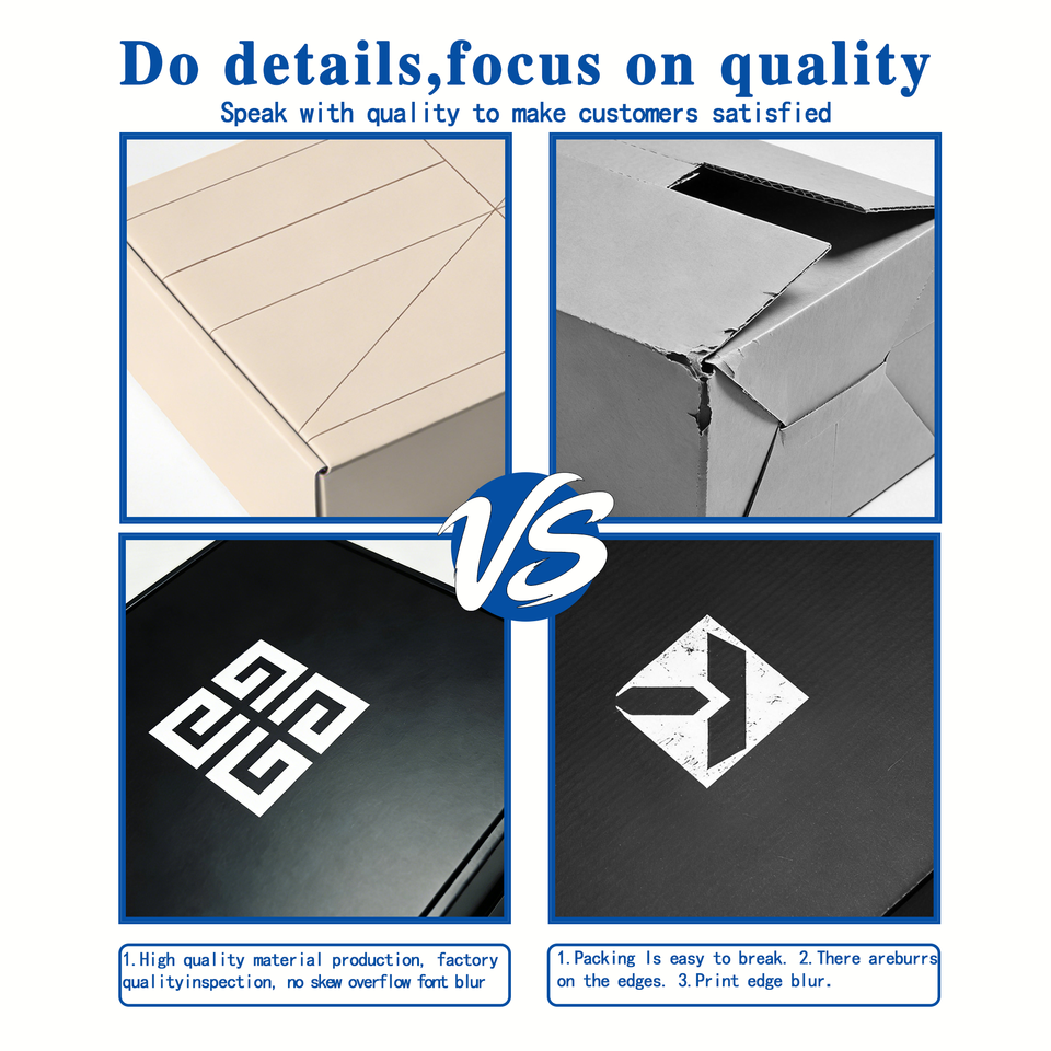 Free Sample Custom Logo Recyclable UV Coated Square Shape Cosmetic ...