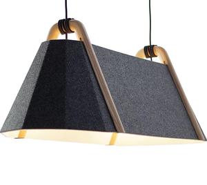 Forma di poligono feltro fonoassorbente LED pendente leggero tessuto <span class=keywords><strong>sospensione</strong></span> acustica <span class=keywords><strong>paralume</strong></span> <span class=keywords><strong>per</strong></span> decorazione di spazi di lavoro - Product Image 3
