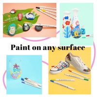 Ensemble de marqueurs de peinture acrylique fine à base d'eau TBC 24 couleurs entièrement personnalisés pour le dessin artistique, ensemble de marqueurs permanents personnalisés pour enfants