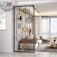 Panneaux de séparation de bureau pour hôtel design en acier inoxydable, écrans modernes pliables multifonctionnels personnalisés, découpés au laser contemporains