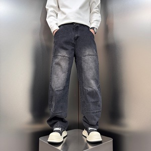กางเกงยีนส์ชายขอบล่างสำหรับผู้ชายขอบตาย - Product Image 3