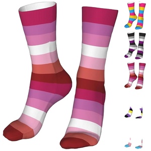 Customized Printing Rainbow Gay Lesbian <strong>Pride</strong> Cotton <strong>Socks</strong> LGBTQ Colorful Striped <strong>Sock</strong> for Men and Women - Product Image 4