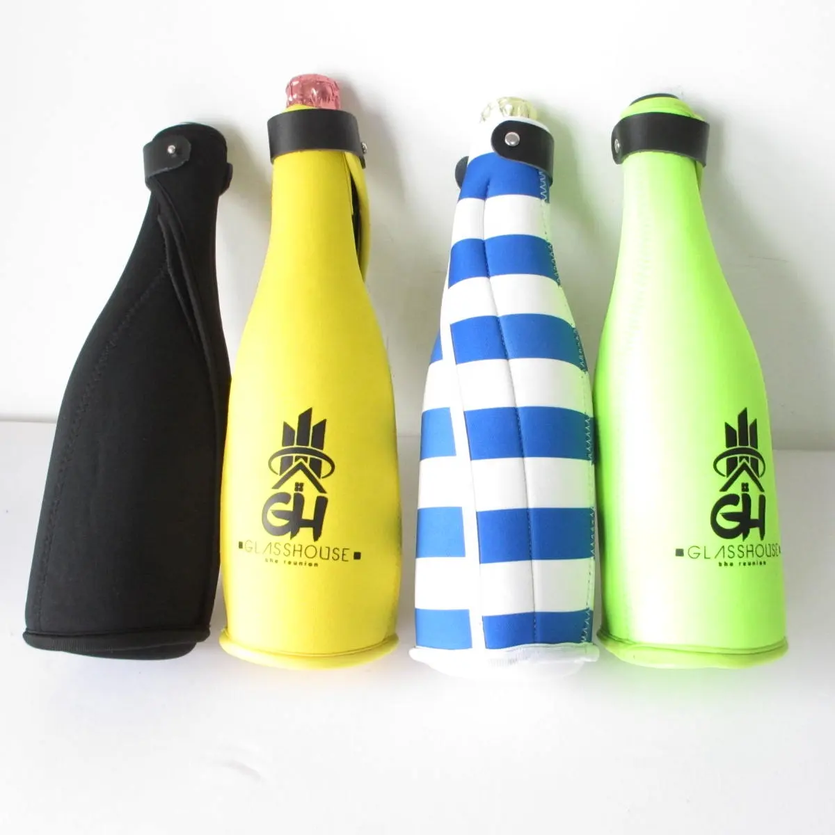 Neoprene Insulated Wine Cooler Sleeve Champagne Bottle holder OEM Customized Carrier Tote Bag