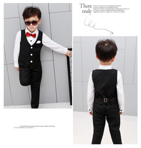 New Style <strong>Boy</strong> <strong>Suit</strong> <strong>Waistcoat</strong> New <strong>Suit</strong> for Children Flower Children Performing Dress Three-piece Korean <strong>Suit</strong> - Product Image 1