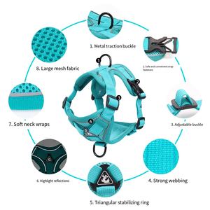 Arnés para mascotas de varios colores al por mayor, Correa transpirable para el pecho de perro mascota con correa, arnés duradero para chaleco de gato - Product Image 3