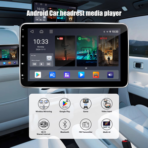 Moniteur d'appuie-tête de <span class=keywords><strong>voiture</strong></span> 10,1 pouces sous Android <span class=keywords><strong>pour</strong></span> système <span class=keywords><strong>DVD</strong></span>, divertissement siège arrière, Mirror Link, émetteur FM, port USB - Product Image 2