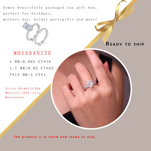 แหวนมอสซาไนต์ทรงรี 5.38 กะรัต พร้อมวงแหวนแบบ Eternity ตัวเรือนเงินแท้ 925 ของขวัญเครื่องประดับสำหรับผู้หญิง - Product Image 5