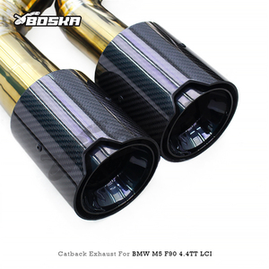 Sistema de Escape Catback Personalizado con Válvula para M5/M6 F90 LCI 4.4TT 2018-2024, Titanio Boska de 1.2mm de Espesor, Puntas MP Soldadas TIG de Alta Temperatura - Product Image 6
