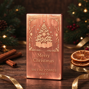 1KG <b>copper</b> bullion bar for Christmas <b>Gift</b> Souvenir - Product Image 1