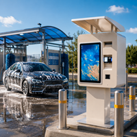 Station de paiement pour lavage auto extérieure étanche avec écran tactile 21,5 pouces, accepteur de billets, paiement par carte, centre de lavage libre-service sans surveillance
