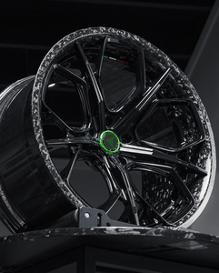 هانروي 23 برميل × × × 23 × 12 لامبورغيني تورس ملمع كربون مزخرف مراكز سوداء عجلات مصنوعة في الصين - Product Image 2