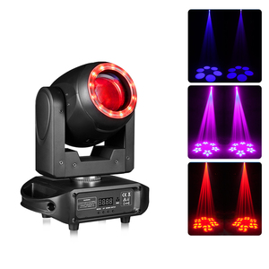 Haz de luz de escenario LED con cabezal móvil de 80W, RGBW, 4 colores, efecto arcoíris, discoteca y club nocturno, control DMX512 - Product Image 1