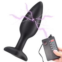 Silicone Prostate Massager Butt Plug Anale dilatation ASS Sex Toys vibrant Électrique Choc plug anal pour femme hommes