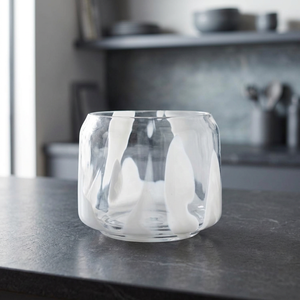 Porte-bougie rond en verre transparent fait à la main de haute qualité pour la décoration de la maison et Pâques - Product Image 2