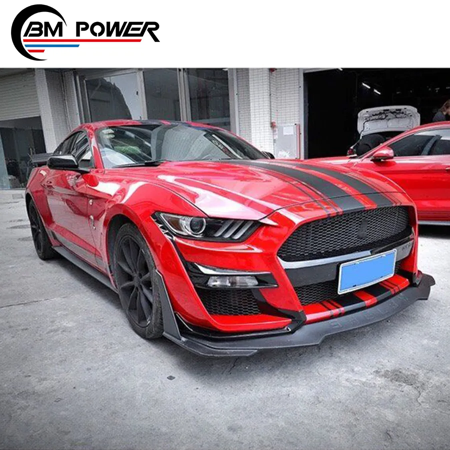 ¡Nuevo! Kits de carrocería estilo MUSTANG a GT500 faldón lateral de parachoques delantero y trasero 2015-2017 Difusor de parachoques de coche estilo MUSTANG GT500