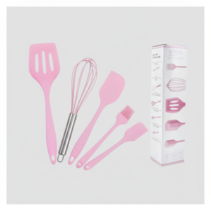 Set di utensili da cucina in Silicone da 5 pezzi rosso blu verde nero lavapiatti 19 pezzi accessori da cucina per cucinare - Product Image 2