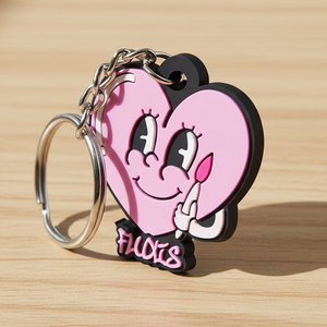 Promotional Custom Keychain Zinc Alloy Keyring PVC 2d Letterpress Printing Keychains and Carabiners