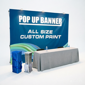 Schnell Aufbaubarer Pop-up-Display-Stand Werkzeugfreie Montage Aluminiumrahmen Zusammenklappbarer Hintergrund für Messen - Product Image 1